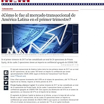 Cmo le fue al mercado transaccional de Amrica Latina en el primer trimestre?